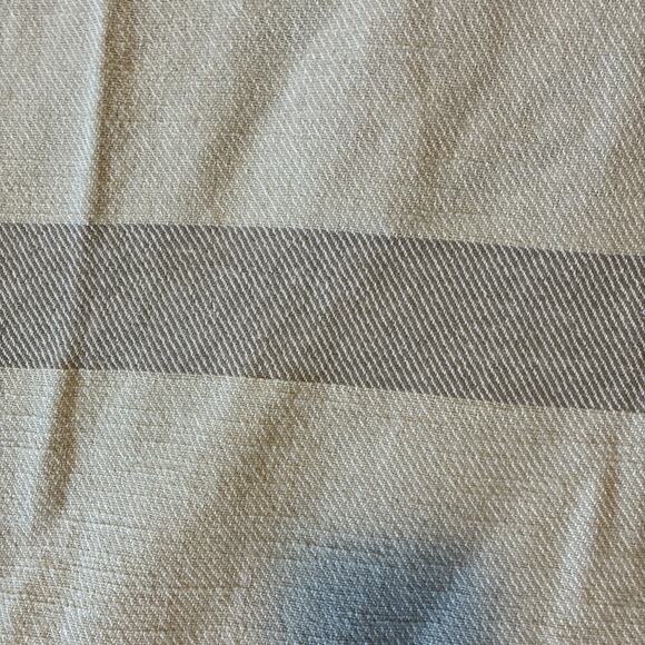 UGG Cotton Fabric Shower Curtain 71 x 71" Different Shades Of Gray Striping - Picture 7 of 8